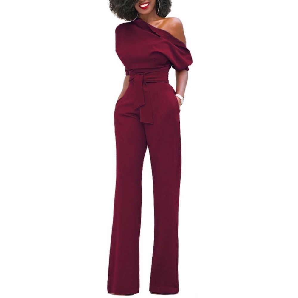 Classy Burgundy Jumpsuit